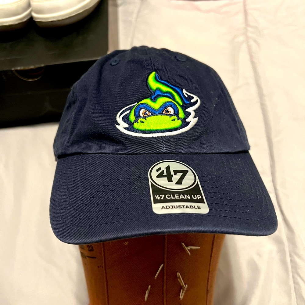 Blue dad hat with dragon